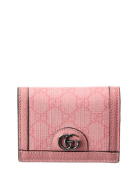 Gucci Gucci Ophidia Gg Supreme Canvas & Leather Card Case