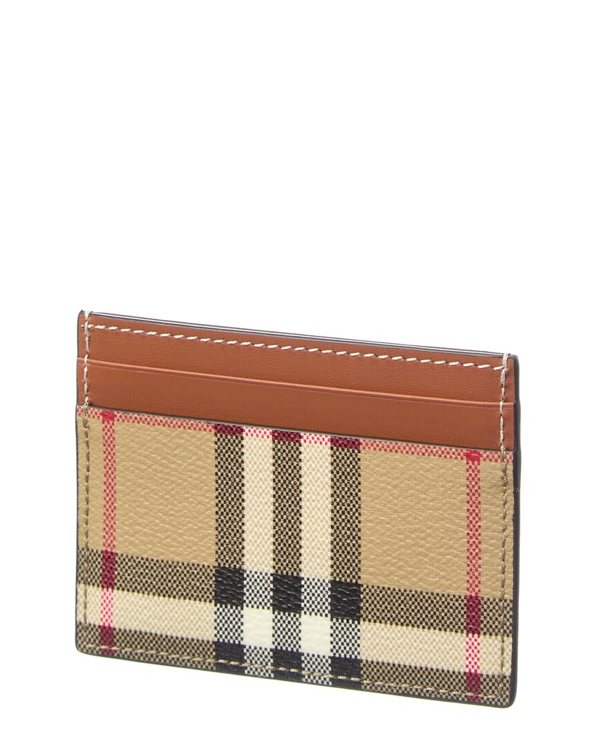 Burberry Burberry Check E-Canvas & Leather Card Holder