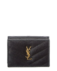 Saint Laurent Cassandra Leather French Wallet