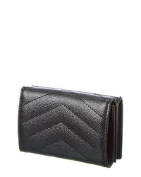 Saint Laurent Cassandra Leather French Wallet
