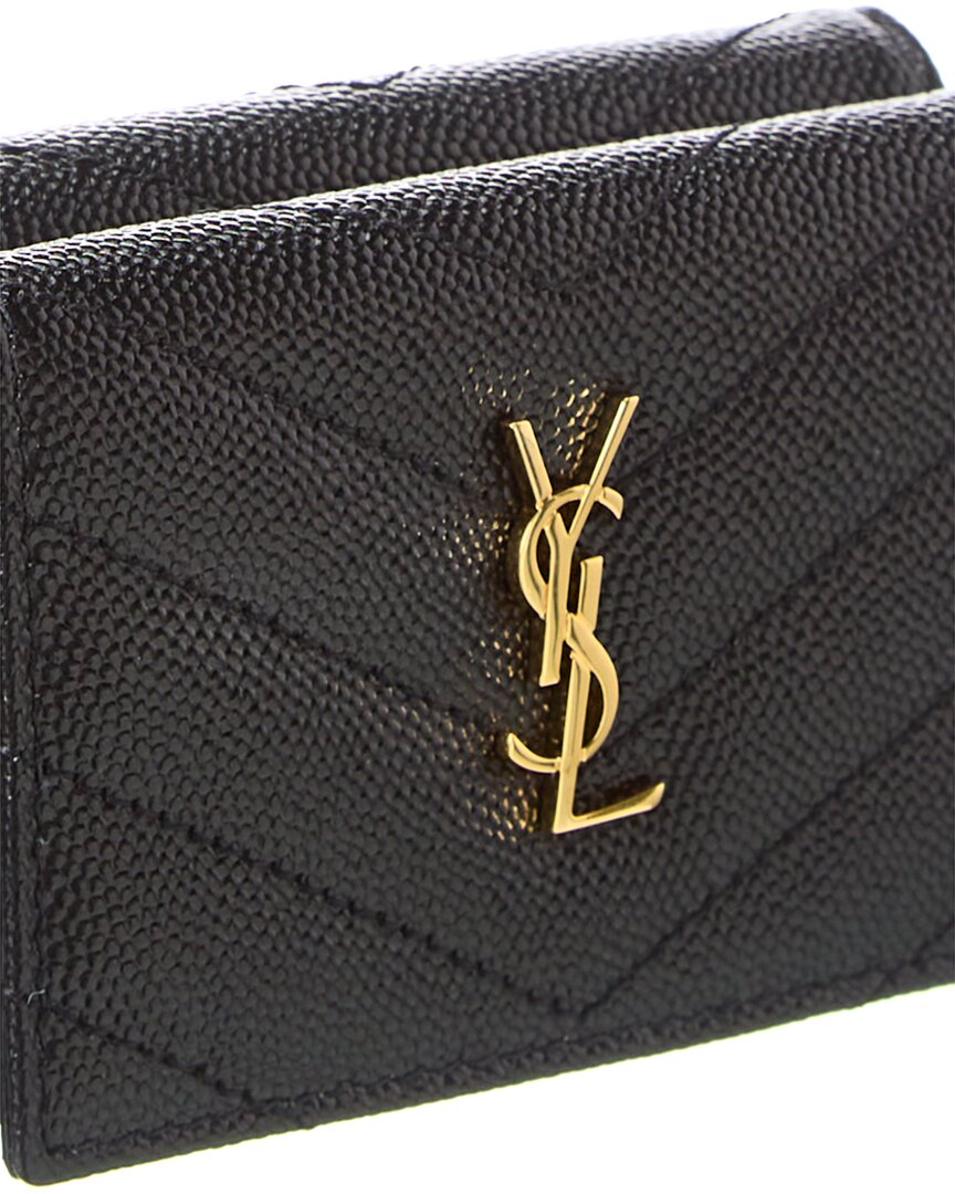 Saint Laurent Cassandra Leather French Wallet