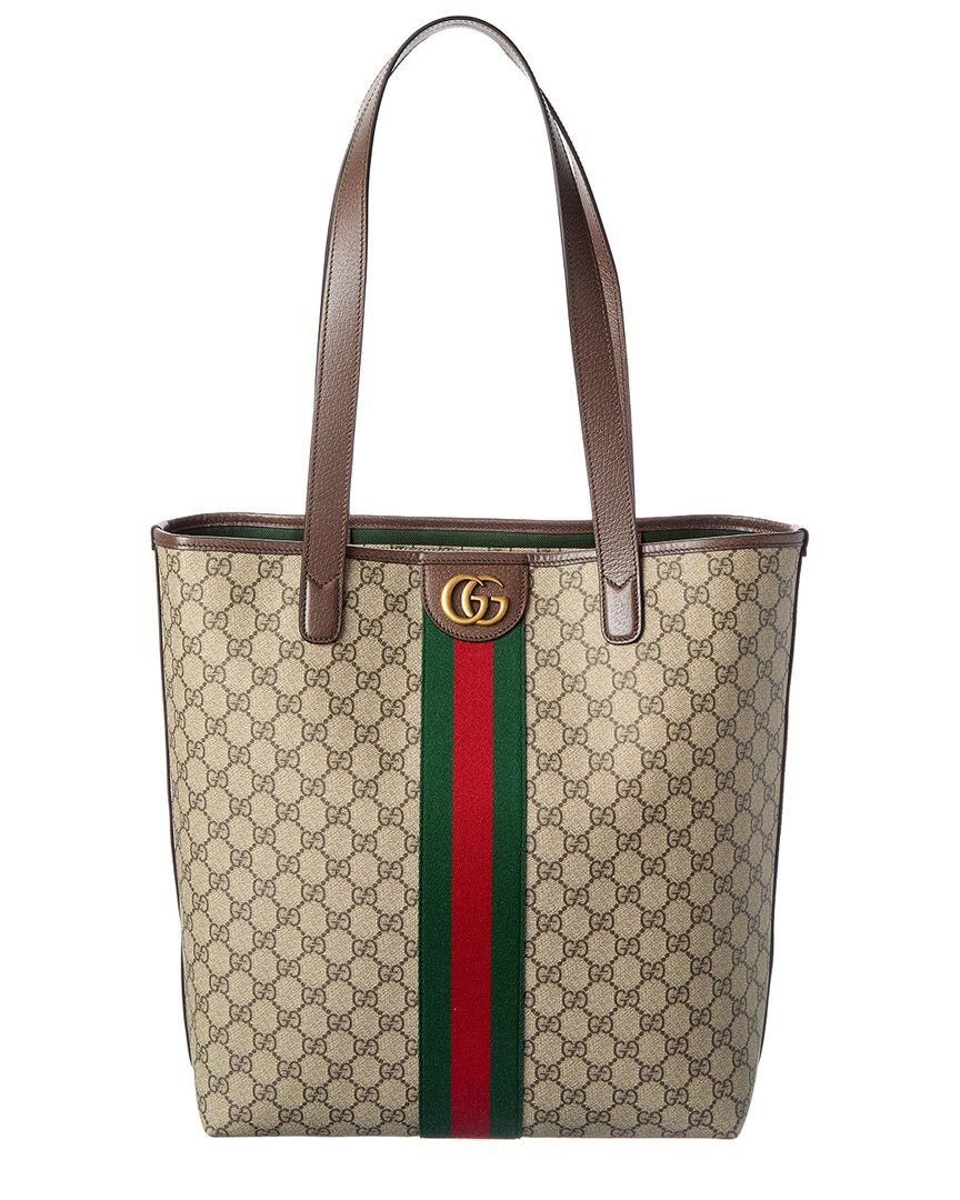 Gucci Gucci Ophidia Medium Gg Supreme Canvas & Leather Tote