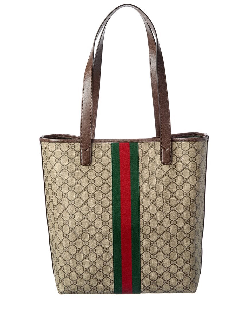 Gucci Gucci Ophidia Medium Gg Supreme Canvas & Leather Tote