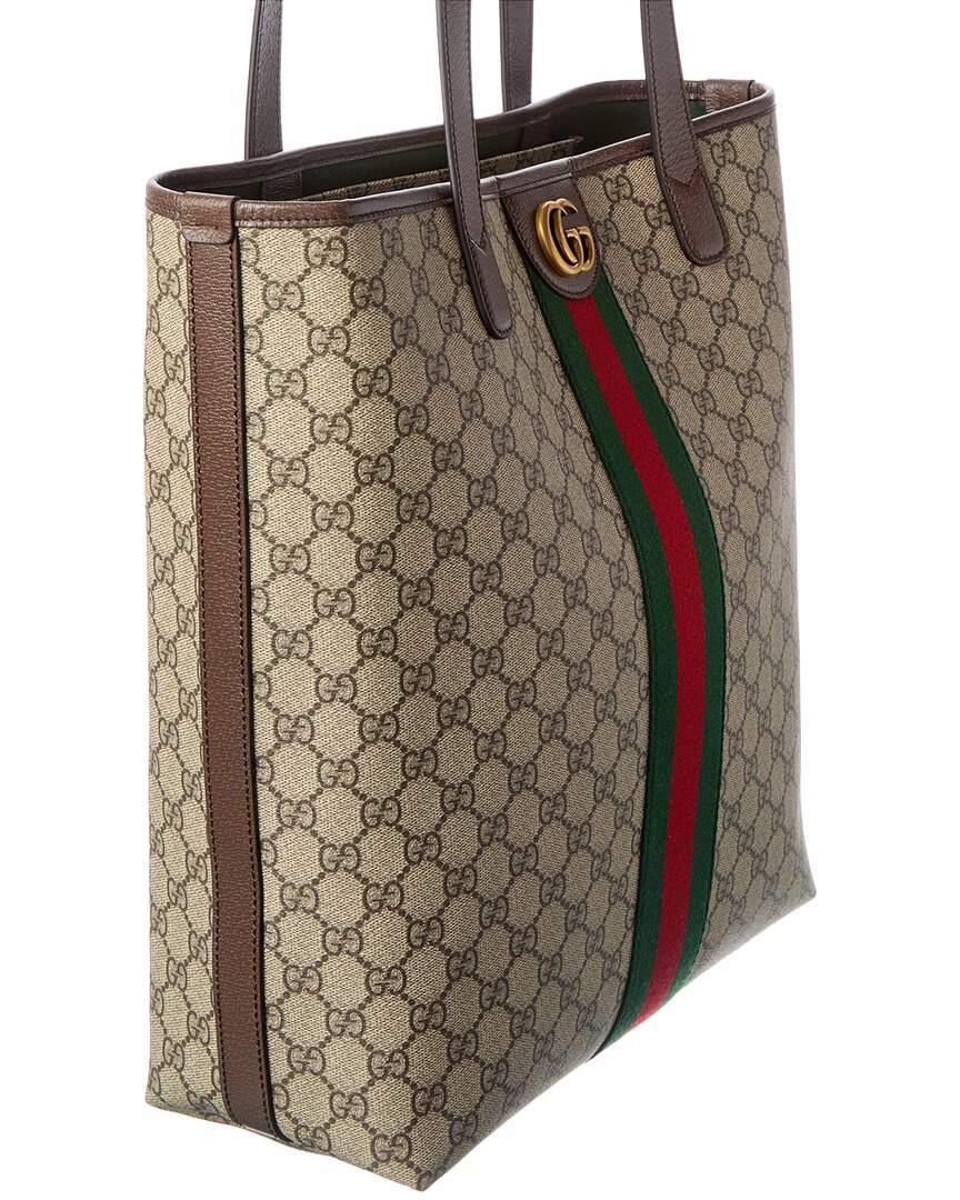 Gucci Gucci Ophidia Medium Gg Supreme Canvas & Leather Tote