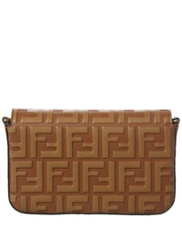 Fendi Ff Diamonds Leather Wallet On Chain