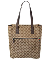 Gucci Gg Canvas & Leather Tote
