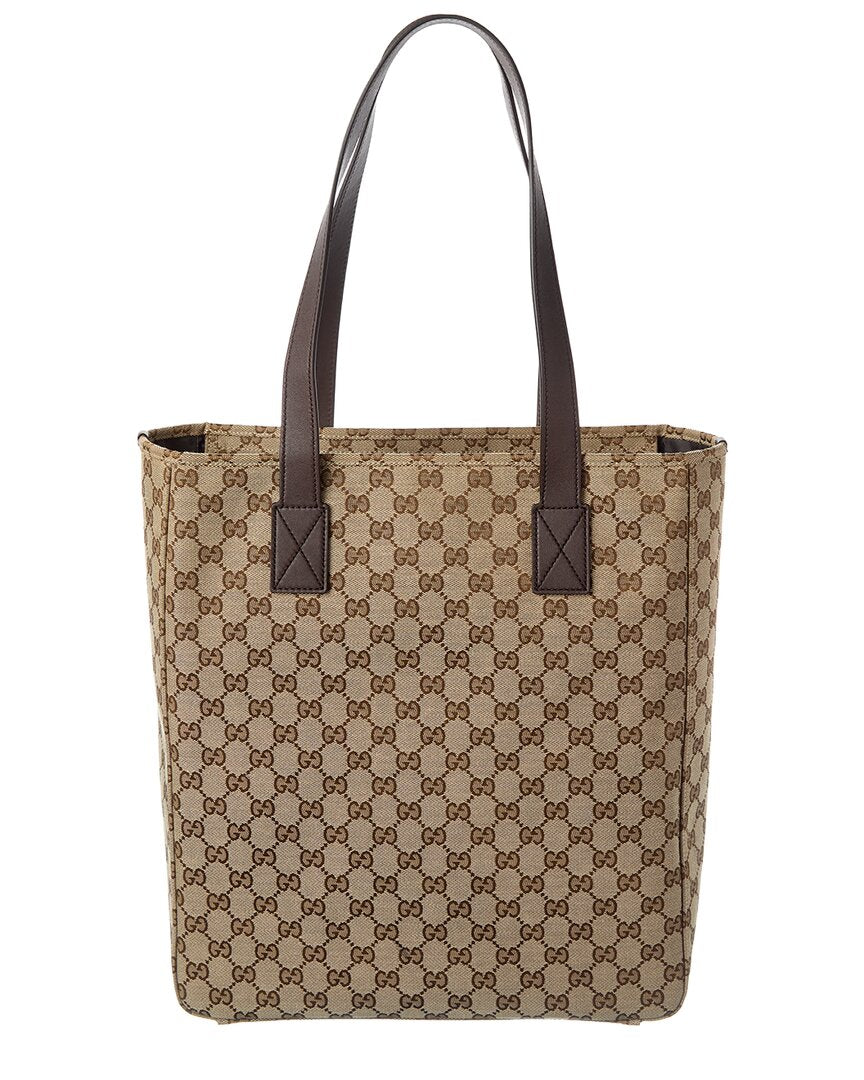Gucci Gg Canvas & Leather Tote