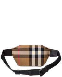 Burberry Check Canvas & Leather Belt Bag