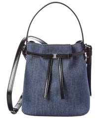 Ferragamo Denim & Leather Bucket Bag