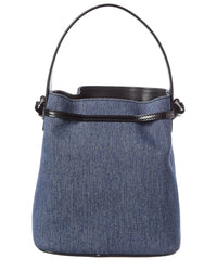Ferragamo Denim & Leather Bucket Bag