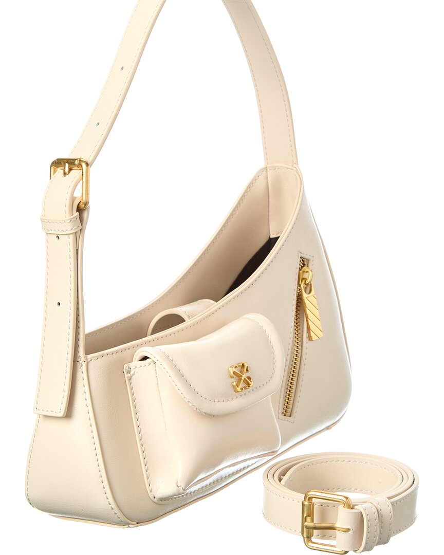 Off-White™ Off-White Jitney Leather Hobo Bag