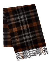 Hickey Freeman Exploded Plaid Cashmere Scarf