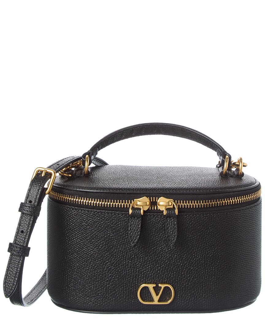 Valentino Valentino Vlogo Signature Mini Leather Vanity Bag