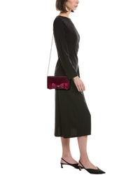 Valentino Valentino Vlogo Signature Mini Velvet Wallet On Chain