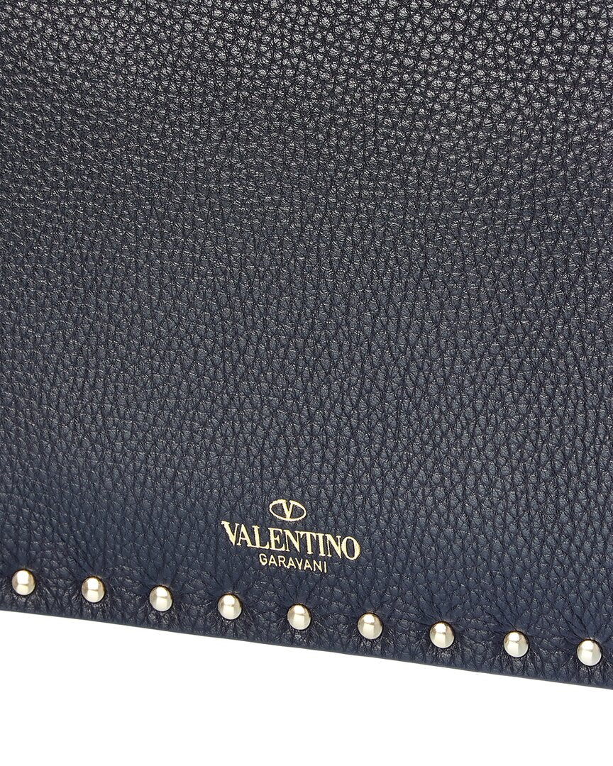 Valentino Rockstud Grainy Leather Pouch