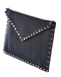Valentino Rockstud Grainy Leather Pouch