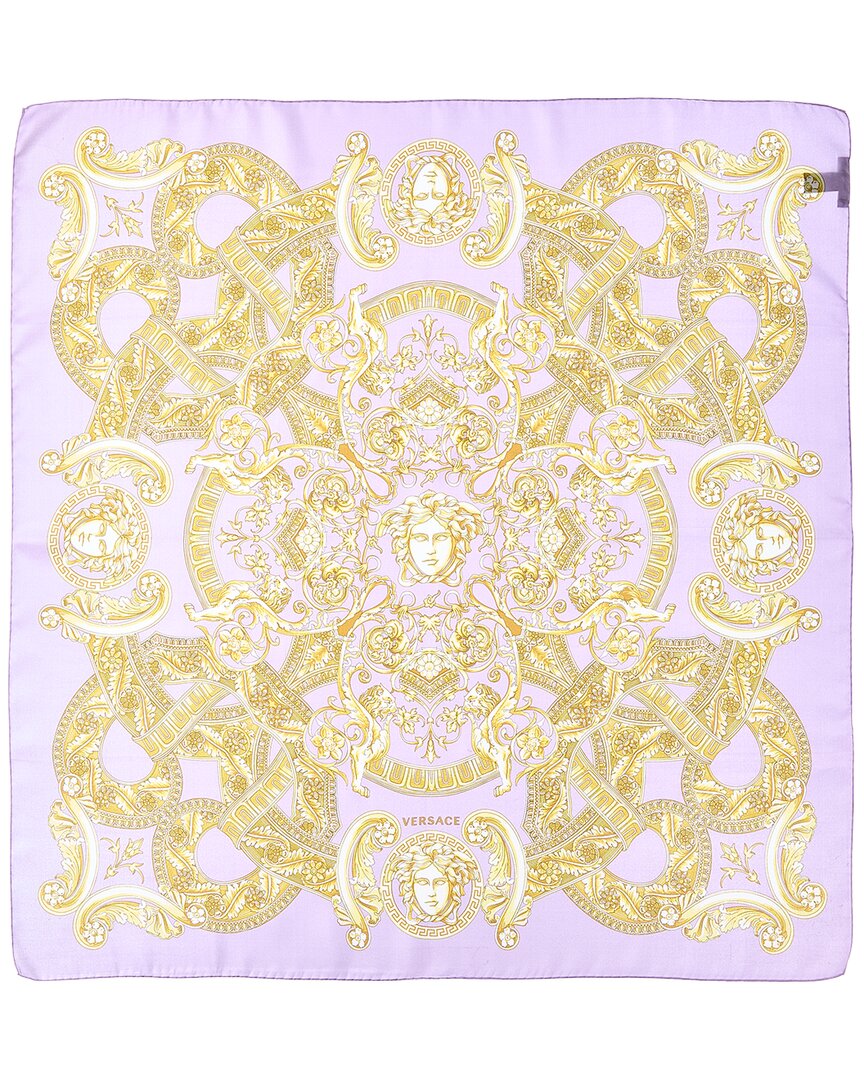 Versace Barocco Print Silk Scarf