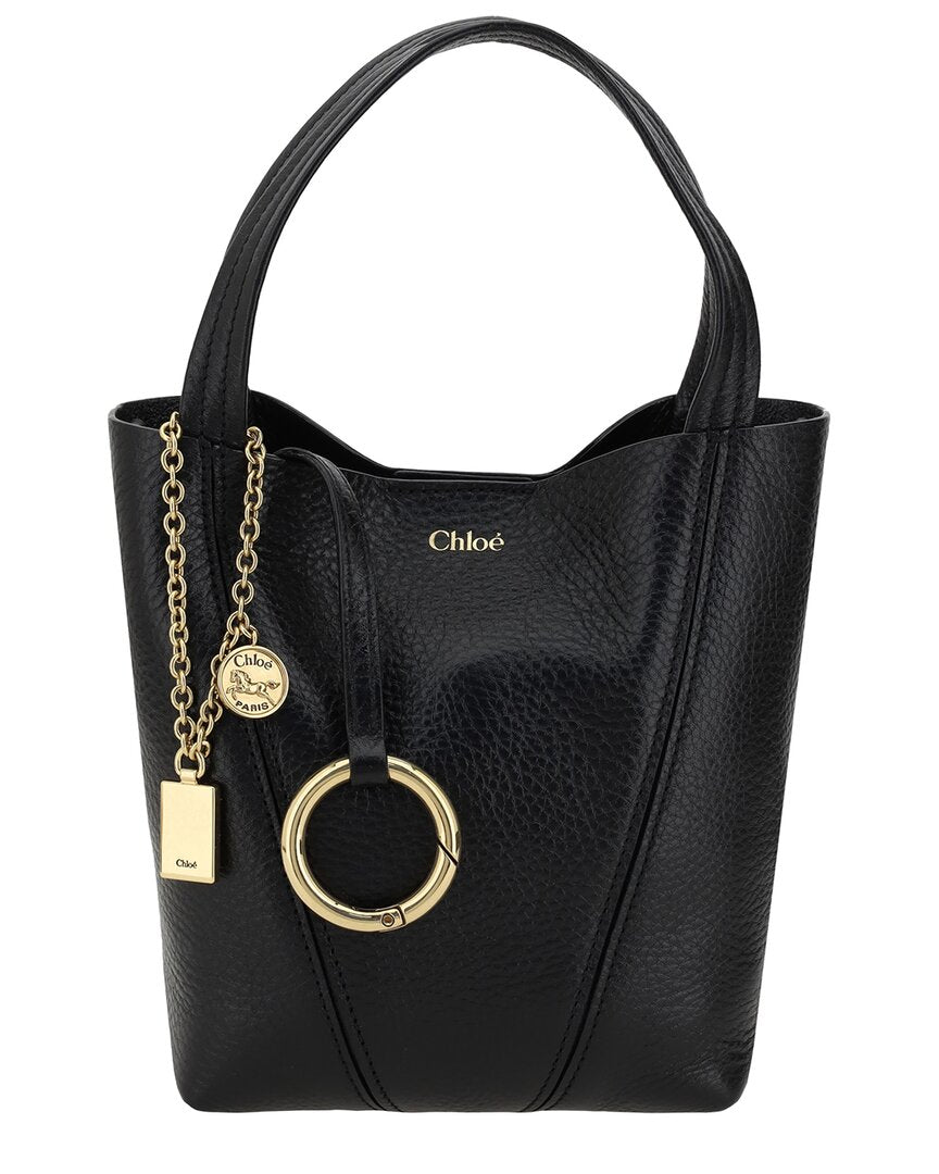 Chloe Spin Leather Bucket Bag