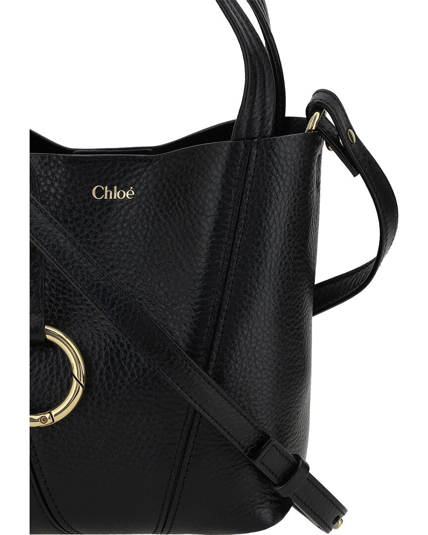 Chloe Spin Leather Bucket Bag