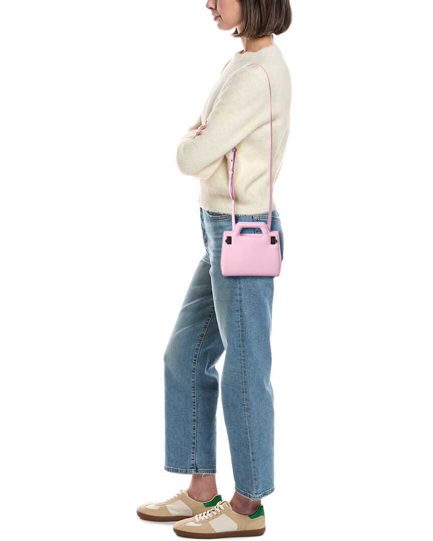 Ferragamo Wanda Mini Leather Clutch