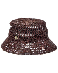 Bruno Magli Crochet Short Brim Bucket Hat