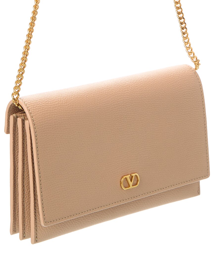 Valentino Valentino Vlogo Signature Leather Wallet On Chain