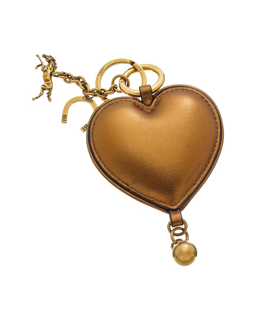 Chloé Symbols Heart Leather Key Ring