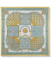 Pre-Owned Hermès Ciels Byzantins By Julia Abadie Mm Printed Silk Scarf (Authentic Pre-