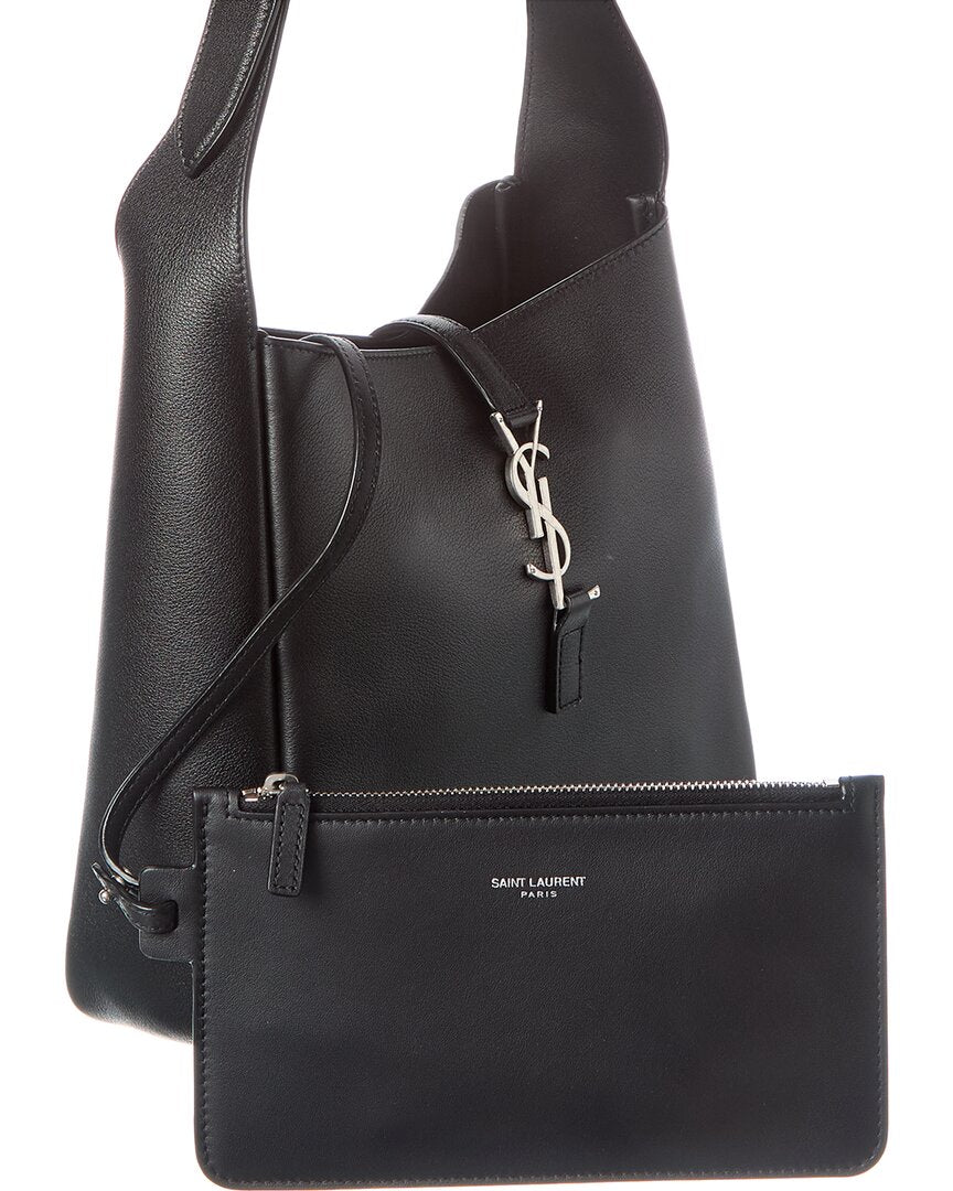 Saint Laurent Saint Laurent Le 5 A 7 Small Leather Hobo Bag