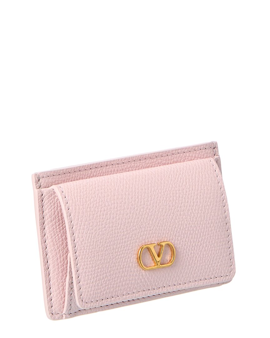 Valentino Vlogo Signature Leather Card Case