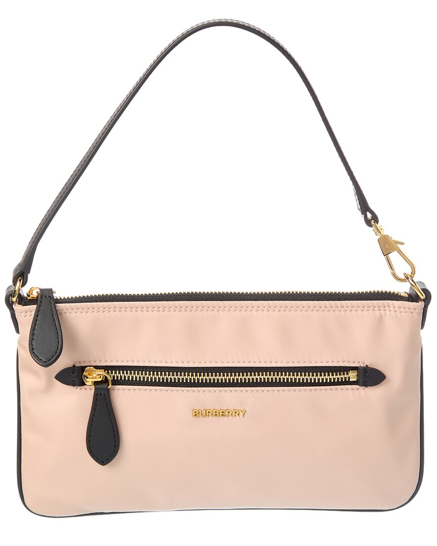 Burberry Mini Nylon & Leather Pouch
