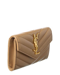 Saint Laurent Small Matelasse Leather Envelope Wallet