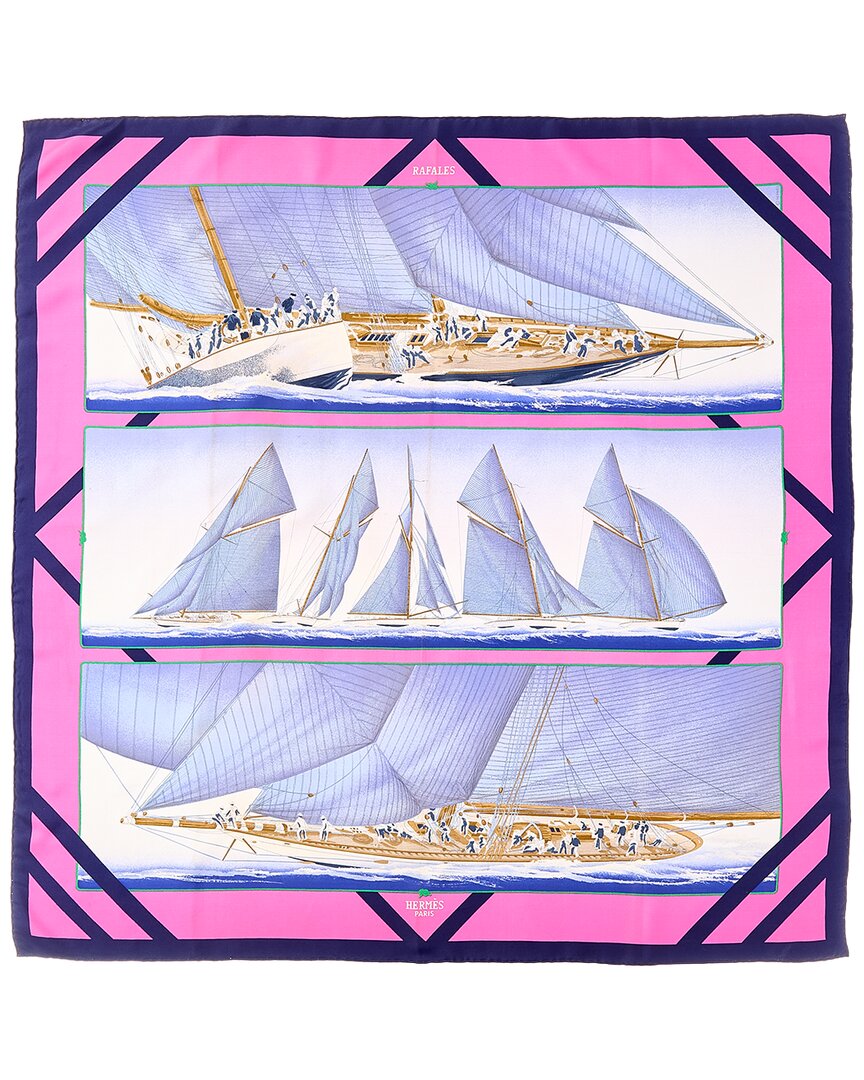 Hermès Pre-Owned Hermès Rafales By Yannick Manier Mm Printed Silk Scarf (Authentic Pre-Loved)