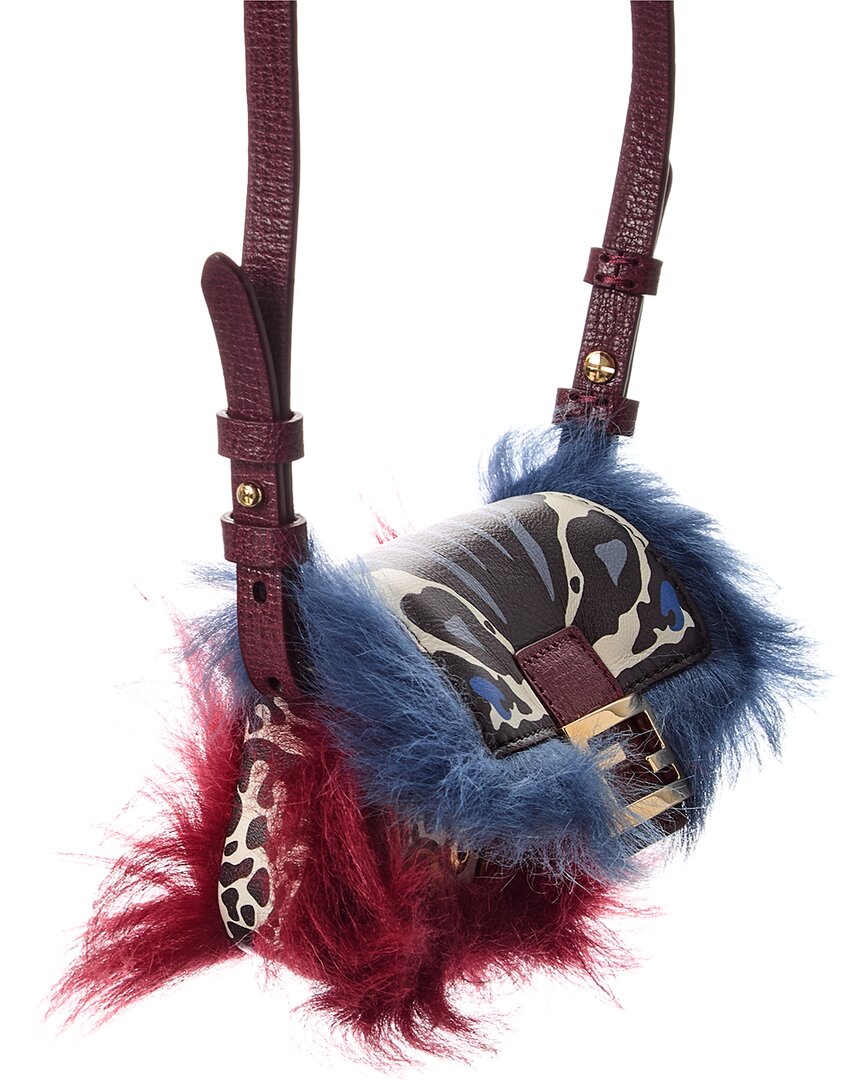 Fendi Nano Baguette Leather Bag Charm