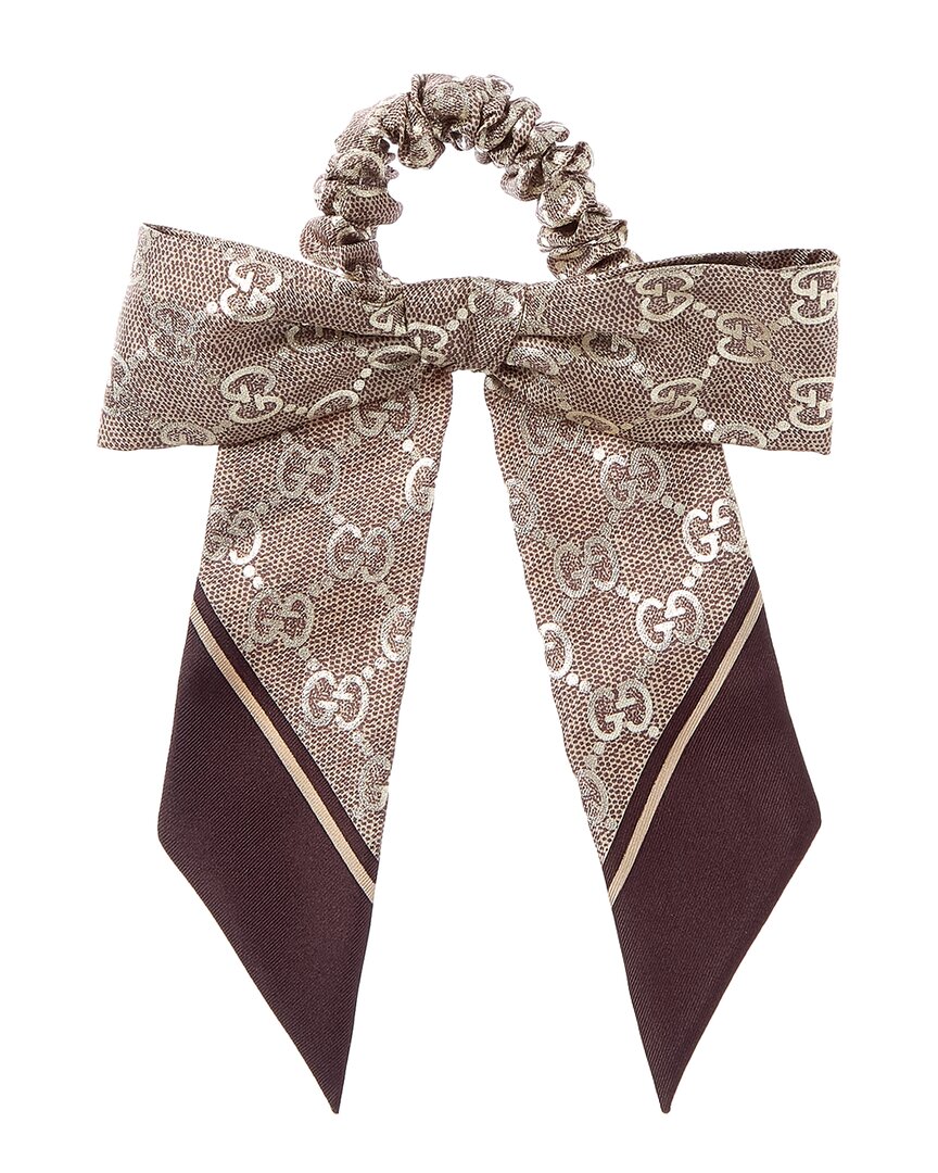 Gucci Gucci Jacquard Silk Scrunchie