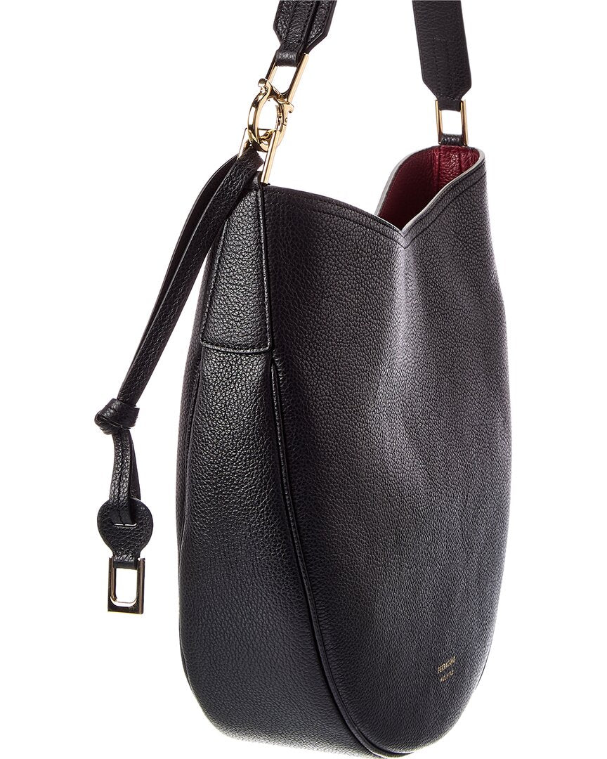 Ferragamo Ferragamo North/South Medium Leather Hobo Bag