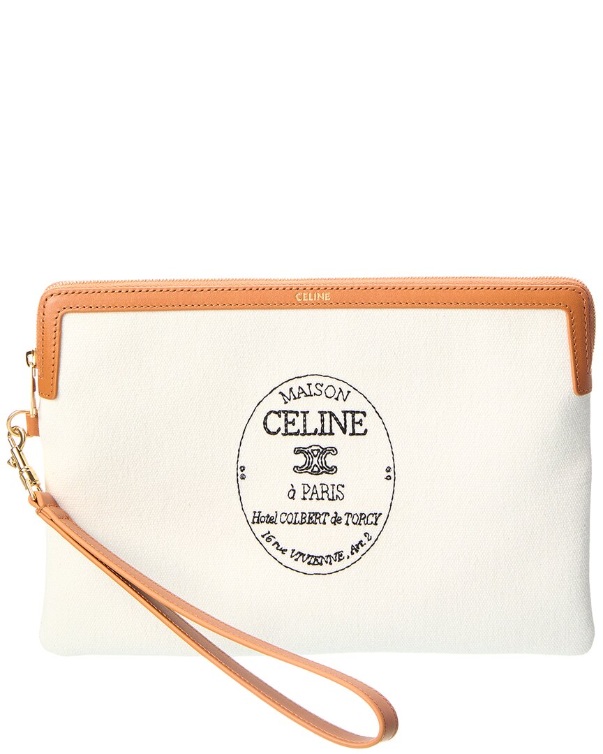 CELINE Celine Triomphe Small Canvas Pouch