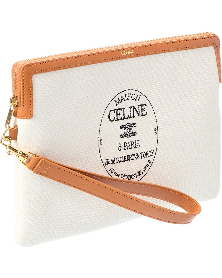 CELINE Celine Triomphe Small Canvas Pouch