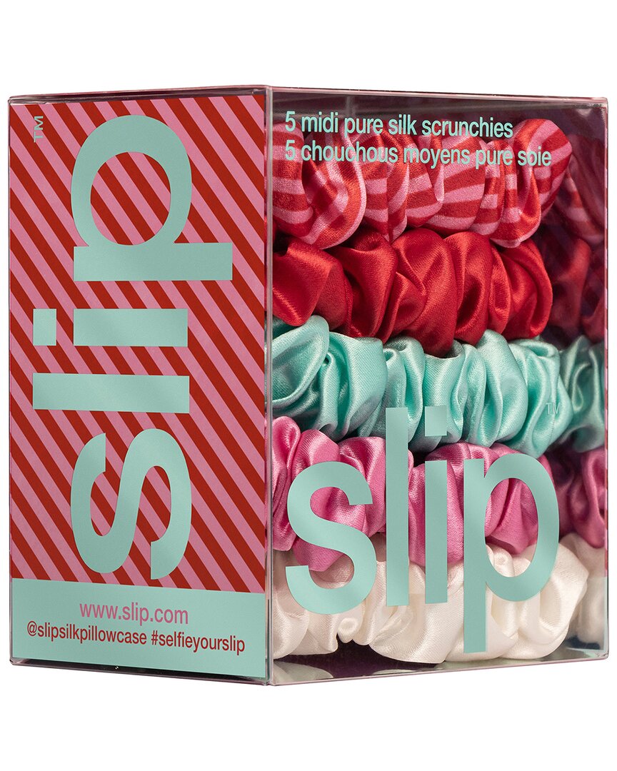 Slip® Pure Silk Set Of 5 Midi Scrunchies - Gelati
