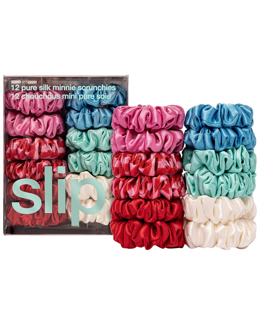 Slip® Pure Silk Set Of 12 Minnie Scrunchies - Sundown