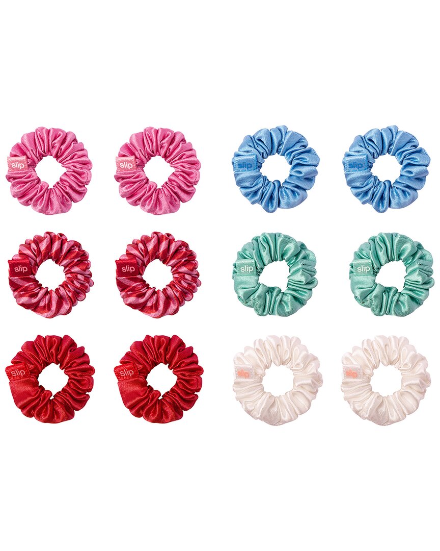 Slip® Pure Silk Set Of 12 Minnie Scrunchies - Sundown