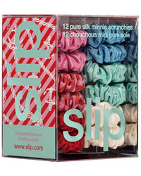Slip® Pure Silk Set Of 12 Minnie Scrunchies - Sundown