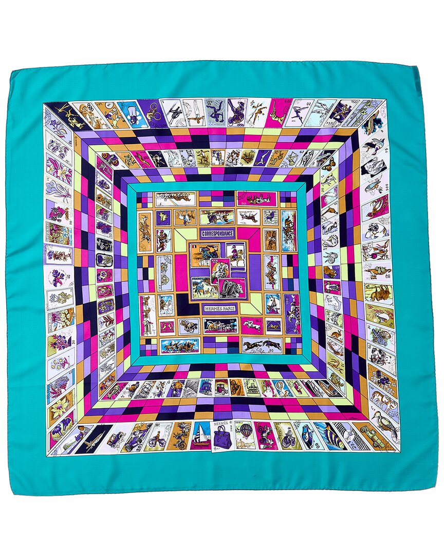 Hermès Correspondance Caty Latham Silk Scarf (Authentic Pre-Loved)