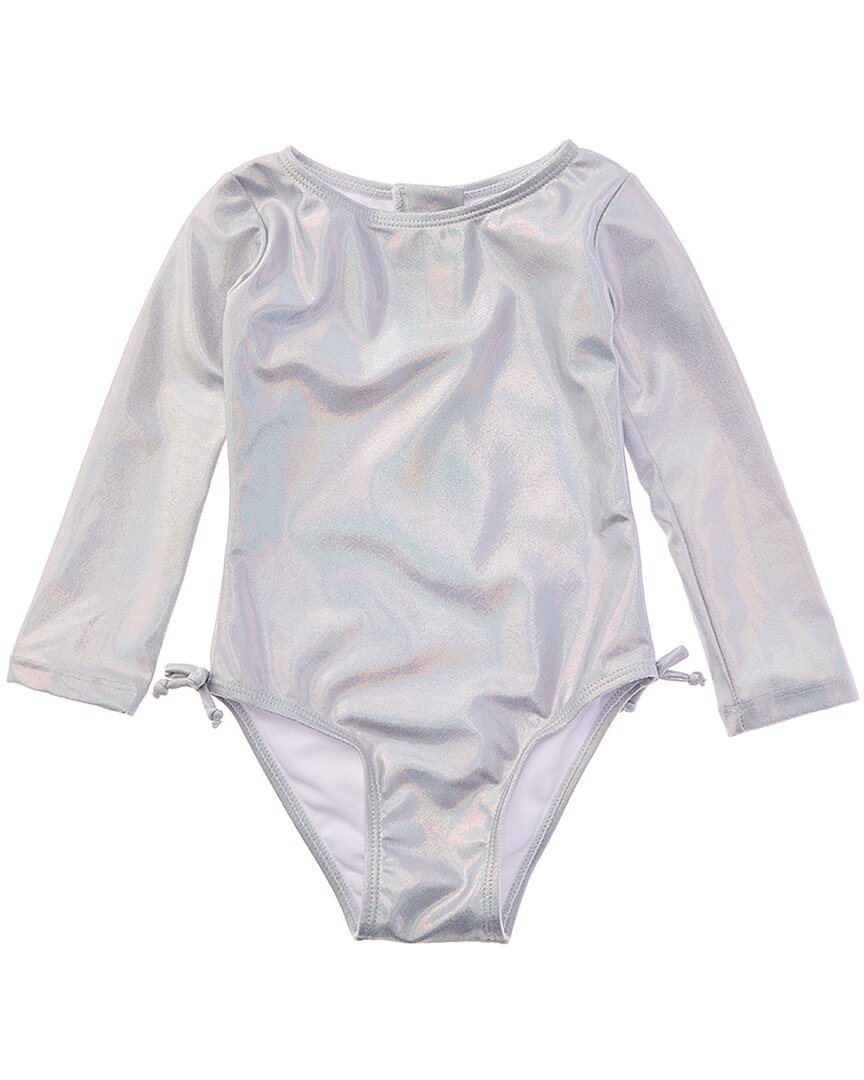 Flap Happy One Piece Shimmer Silver Swimsuit