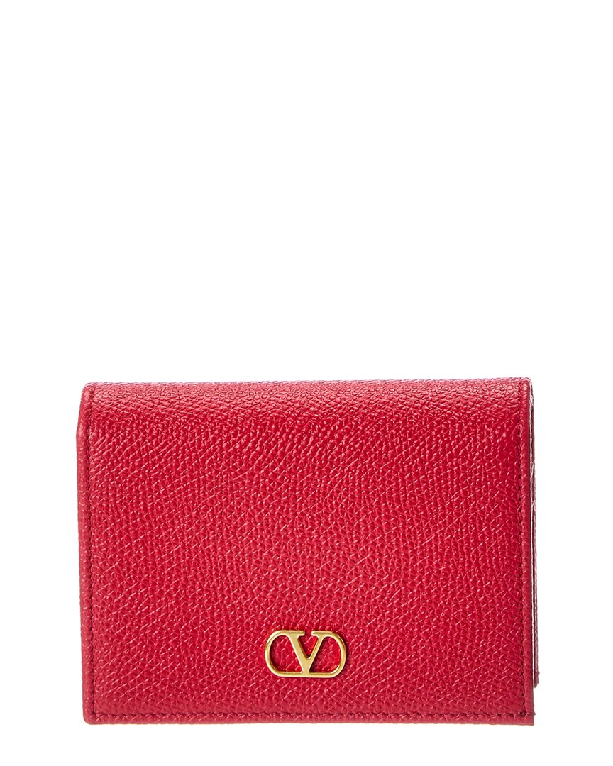 Valentino Valentino Vlogo Signature Leather Card Case