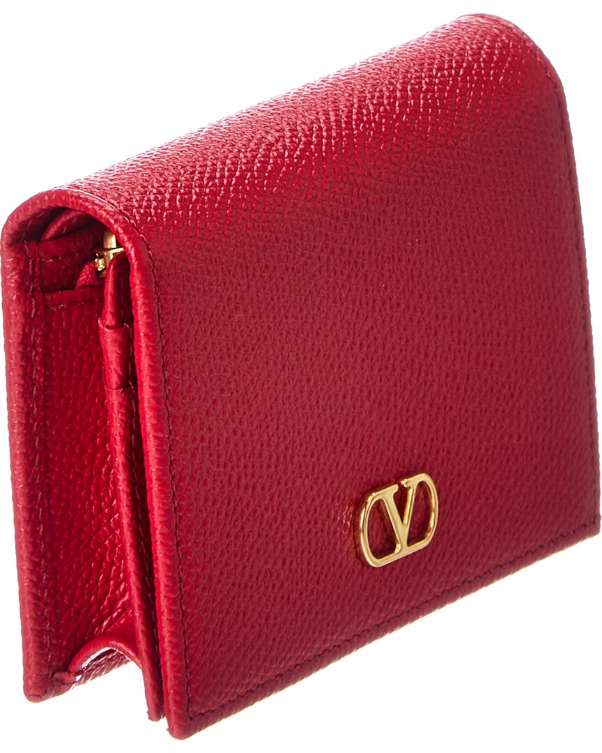 Valentino Valentino Vlogo Signature Leather Card Case
