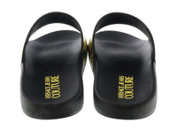 Versace Jeans Couture Black/Gold Ladies Signature Pattern Pool Slide