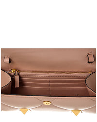 Valentino Roman Stud Leather Wallet On Chain