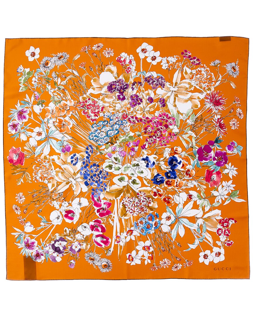 Gucci Gucci Floral Silk Scarf