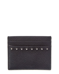 Valentino Rockstud Leather Card Holder